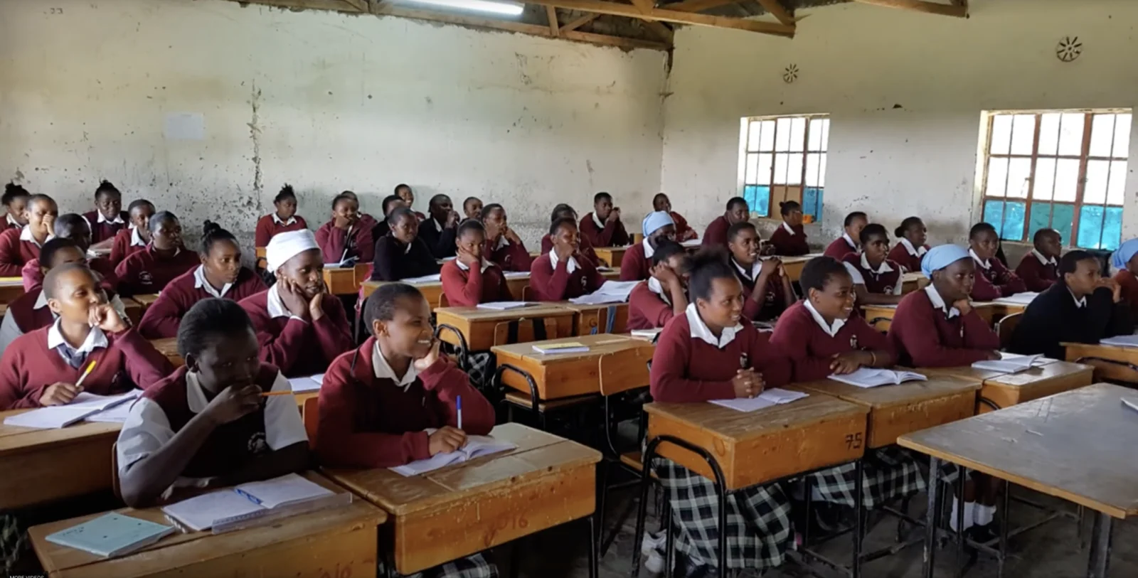 Classroom of the Gituru Secondary School in Kenya
